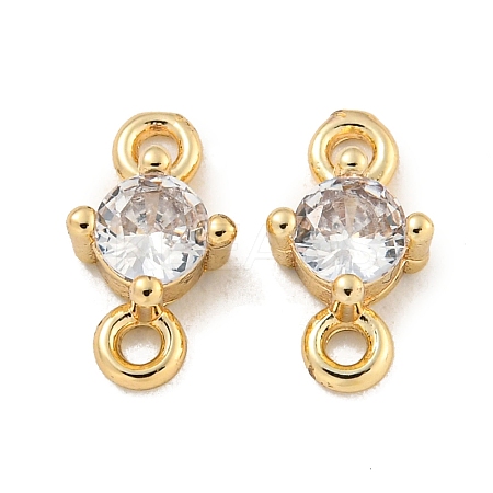 Rack Plating Brass Pave Clear Cubic Zirconia Links KKB-L215-047B-LG-1