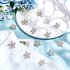 40Pcs Alloy Rhinestone Shank Buttons BUTT-MA0001-02-4