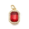 Brass Glass Pendants KK-N289-14G-02-1