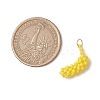 Glass Seed Beaded Banana Pendants PALLOY-MZ00464-2