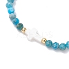 Natural Apatite Beaded Braided Bead Bracelets for Women BJEW-JB12211-03-3
