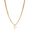 1Pc 304 Stainless Steel Letter Pendant Necklaces NJEW-LP0001-33V-G-1