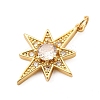 Brass Micro Pave Cubic Zirconia Pendants KK-K302-09G-2