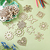 24pcs 12 Styles Unfinished Natural Poplar Wood Filigree Joiners Links WOOD-TA0001-81-5