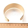 304 Stainless Steel Textured Wide Open Cuff Bangles for Women BJEW-Z067-01G-01-5