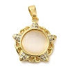 Brass Micro Pave Cubic Pendants KK-M099-07G-1