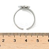 304 Stainless Steel Cuff Rings Components STAS-Z138-02P-02-5