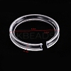 50Pcs Transparent Plastic Single Bracelet Display Rings PW-WG30686-01-1