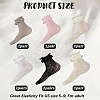 8 Pairs 6 Colors Nylon Women's Socks AJEW-CN0004-36-2