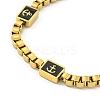 304 Stainless Steel Enamel Box Chain Anchor Link Bracelets for Women BJEW-G717-15G-2