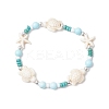 3Pcs Dyed Synthetic Turquoise & Natural Howlite Beads Bracelets for Women BJEW-JB11794-3