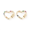 Brass Micro Pave Cubic Zirconia Screw Carabiner Lock Charms ZIRC-L093-61G-1