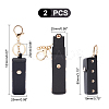2Pcs PU Leather Lipstick Storage Bags Keychain AJEW-WR0001-23-3