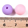 Rubberized Style Imitated Silicone Acrylic Beads MACR-T048-01C-14-3