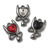Rack Plating Alloy Rhinestone Pendants PALLOY-F312-14B-1