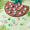 30Pcs 5 Colors Transparent Acrylic Pendants PALLOY-TA00303-5