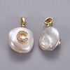 Natural Cultured Freshwater Pearl Pendants KK-L187-A-01C-2