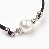 Faux Suede Cord Bracelets & Necklaces Jewelry Sets SJEW-JS00983-3