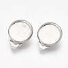 Non-Tarnish 304 Stainless Steel Clip-on Earring Findings STAS-S079-81D-2