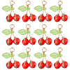 40Pcs Cherry Glass Pendants FIND-SC0016-51-1