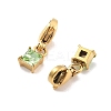 Square 304 Stainless Steel Rhinestone Pendant Decorations STAS-M092-08G-4