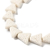 Triangle Dyed Natural Lava Rock Beads Strands G-O126-04A-02-3