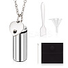 1Pc Openable Column 304 Stainless Steel Memorial Urn Ashes Pendant Necklace Set NJEW-TA0001-18-1