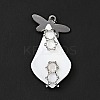 Natural White Shell Pendants SSHEL-C010-03P-3