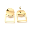 304 Stainless Steel Stud Earrings EJEW-R012-01G-2