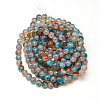 Baking Painted Glass Beads Strands X-DGLA-Q023-6mm-DB43-3