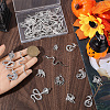 48Pcs 8 Styles Tibetan Style Alloy Pendants FIND-SC0018-09-3