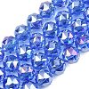 Transparent Electroplate Glass Beads Strands EGLA-N002-34C-B14-1