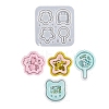 DIY Sakura & Cat's Head & Star & Lollipop Shaped Pendant Food-grade Silicone Molds LS-SIMO-D001-06-1