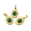Natural Malachite Pendants LS-STAS-C094-01G-04-1