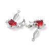 Brass Micro Pave Cubic Zirconia Pendants KK-L208-05P-02-3