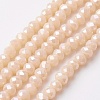 Electroplate Glass Beads Strands EGLA-F124-FR-A02-1