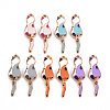Eco-Friendly Alloy Enamel Pendants ENAM-T011-84-NR-1
