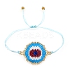 Friendship Evil Eye Loom Pattern Seed Beads Bracelets for Women BJEW-C011-10B-2