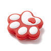 Dog Paw Print Food Grade Eco-Friendly Silicone Beads SIL-K002-01A-4