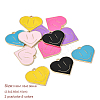 12Pcs 6 Colors Alloy Enamel Pendants ENAM-FP0001-77-5