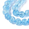 Crackle Transparent Glass Beads Strands GLAA-N063-10mm-05-4