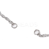 304 Stainless Steel Singapore Chain Bracelet Makings AJEW-JB01321-02-2