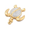 304 Stainless Steel Polymer Clay Rhinestone Pendants RESI-R155-012G-03-2