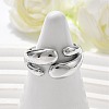 304 Stainless Steel Cuff Rings for Women RJEW-A063-01F-P-4