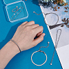 5Pcs 5 Styles Stainless Steel Chain Bracelets BJEW-UN0001-79-2