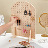 Arch Shaped Wood Earring Organizer Display Stands ODIS-WH0043-103-3