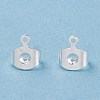 Brass Ear Nuts KK-P001-75S-2