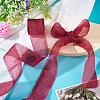 2Rolls Polyester Hot-fix Rhinestone Raw Edges Ribbon OCOR-TA0003-95J-7