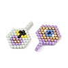 Glass Seed Beaded Pendants PALLOY-MZ01436-2