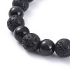 Natural Lava Rock Stretch Bracelets BJEW-JB04506-03-2
